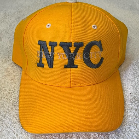 Yellow Adjustable "NYC" Cotton Baseball Cap - Picture 2 of 14